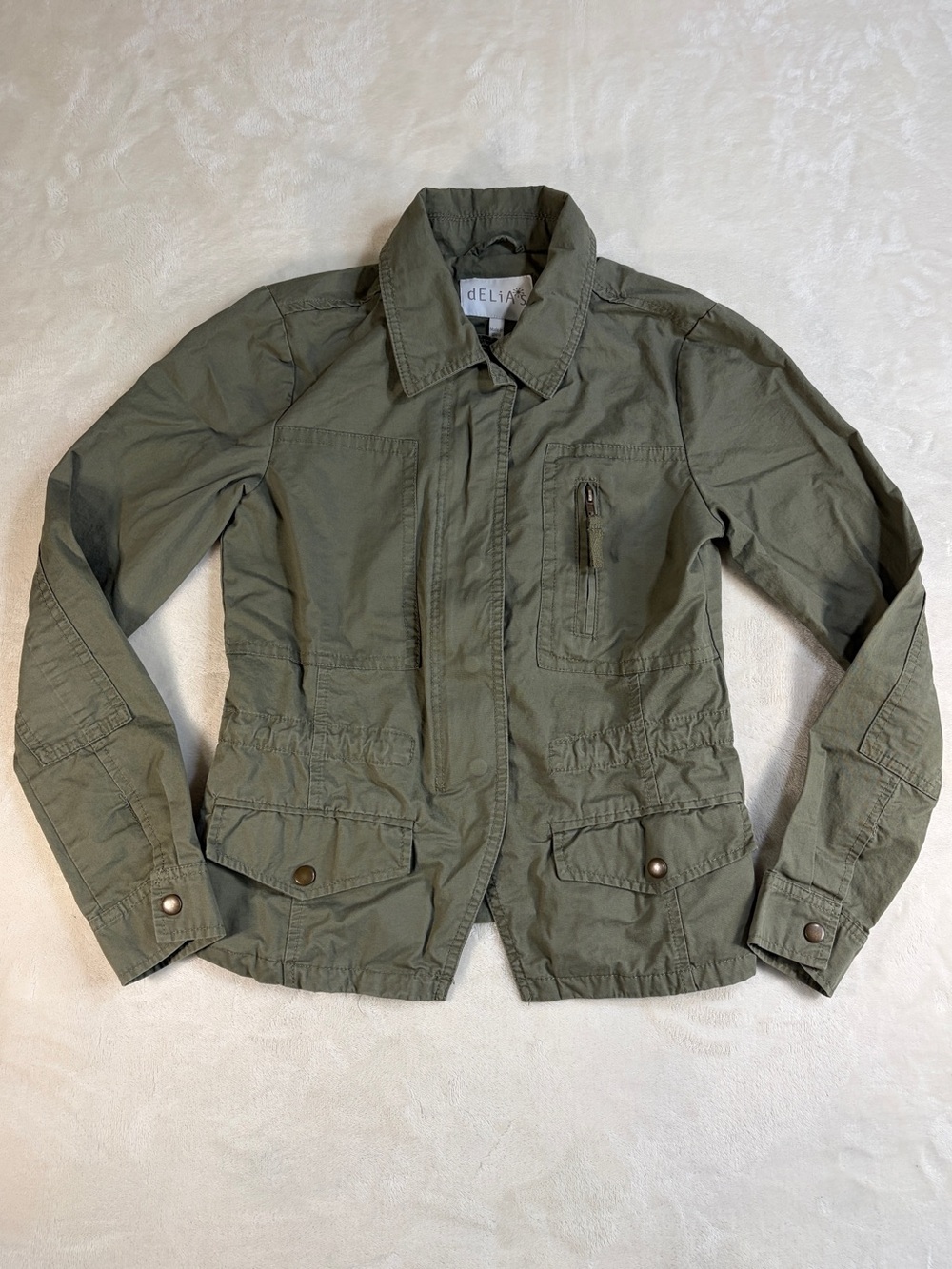 Vintage Y2K dELiA*s Olive Green Utility Jacket - Size Small